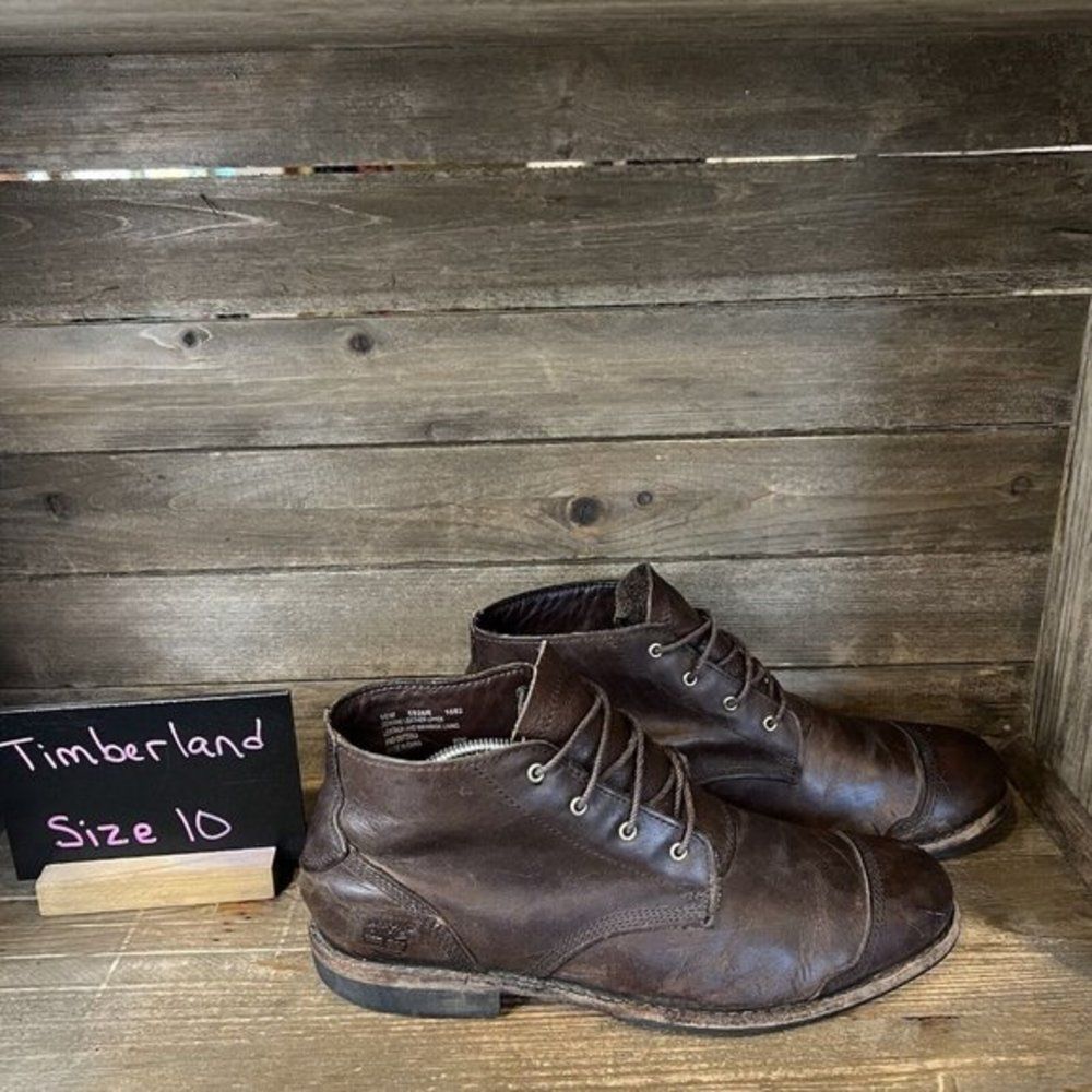 Mens Timberland Earthkeeper City Premium Brown Leather Chukka Boots Size 10‎ M